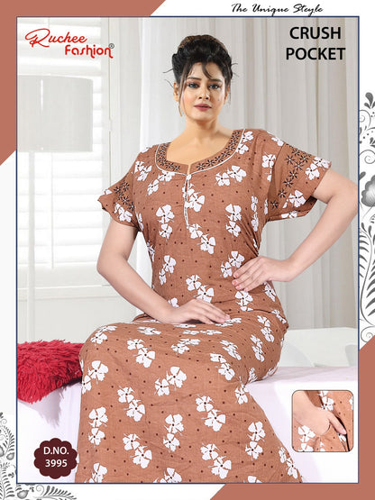 Crush Pocket Ruchee Fashion Pv Night Gowns Manufacturer Ahmedabad
