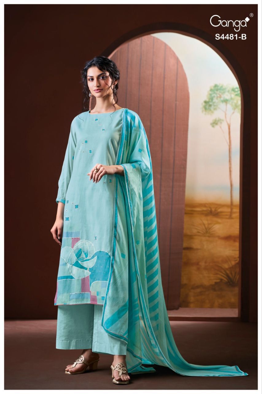 Cruzie 4481 Ganga Cotton Plazzo Style Suits Manufacturer Ahmedabad