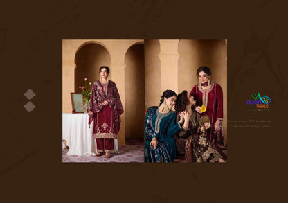 Crystal Avon Trendz Crush Velvet Suits Wholesaler Gujarat