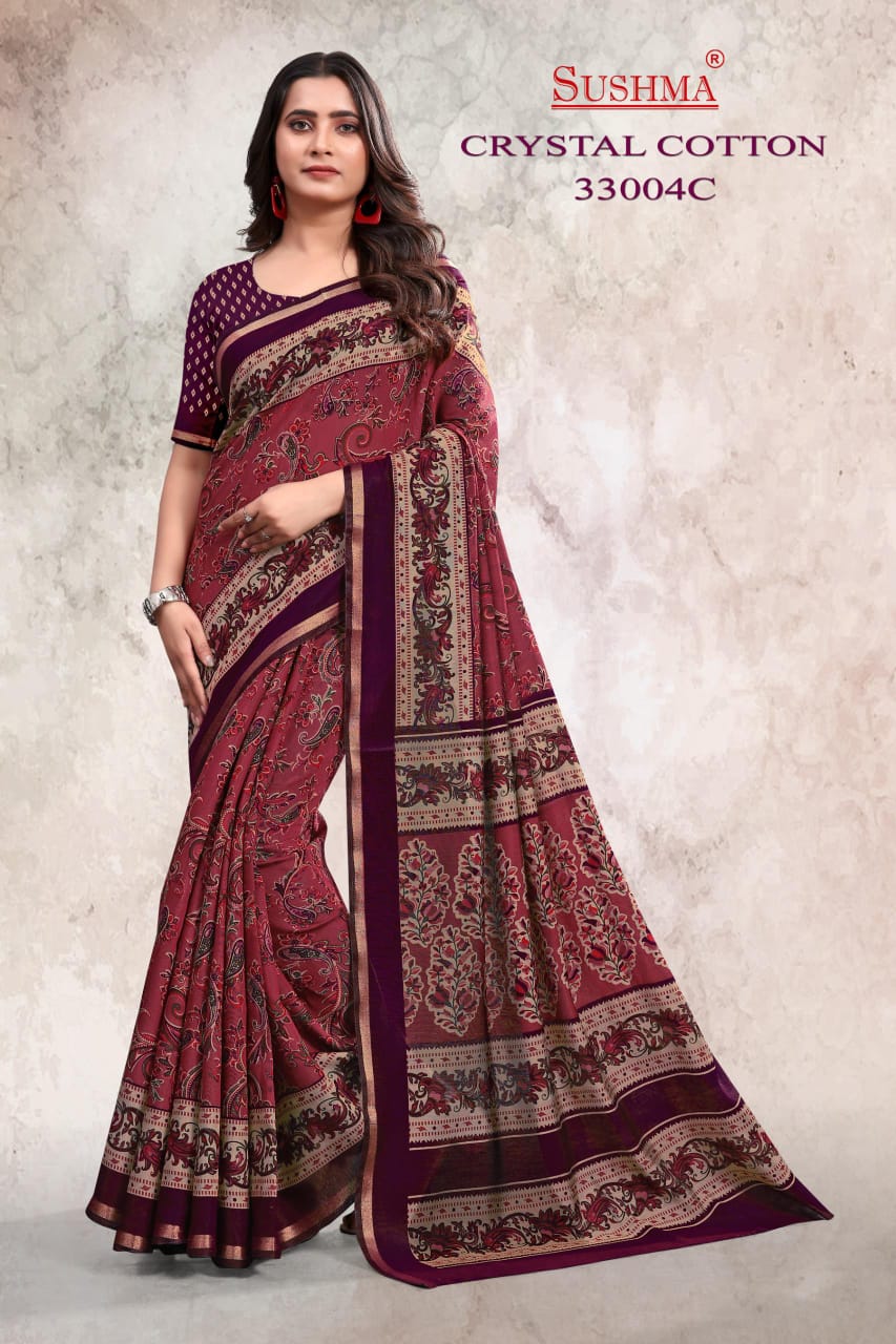 Crystal Cotton Sushma Sarees Manufacturer Ahmedabad