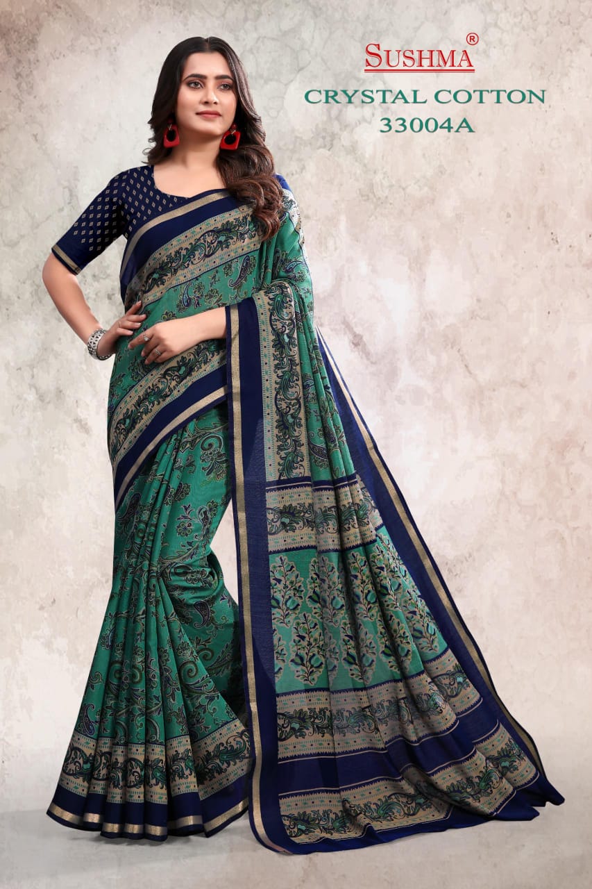 Crystal Cotton Sushma Sarees Manufacturer Ahmedabad