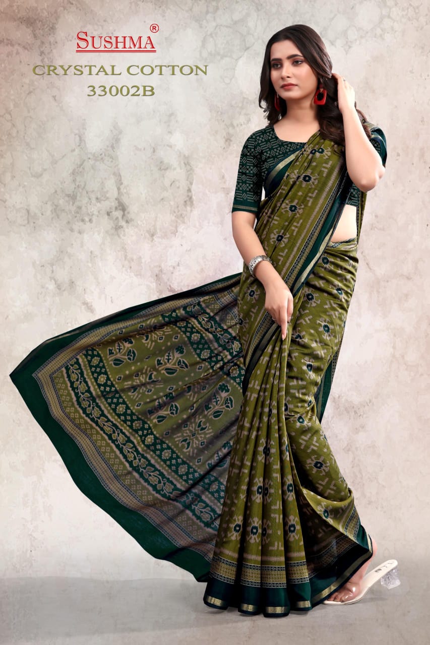 Crystal Cotton Sushma Sarees Manufacturer Ahmedabad