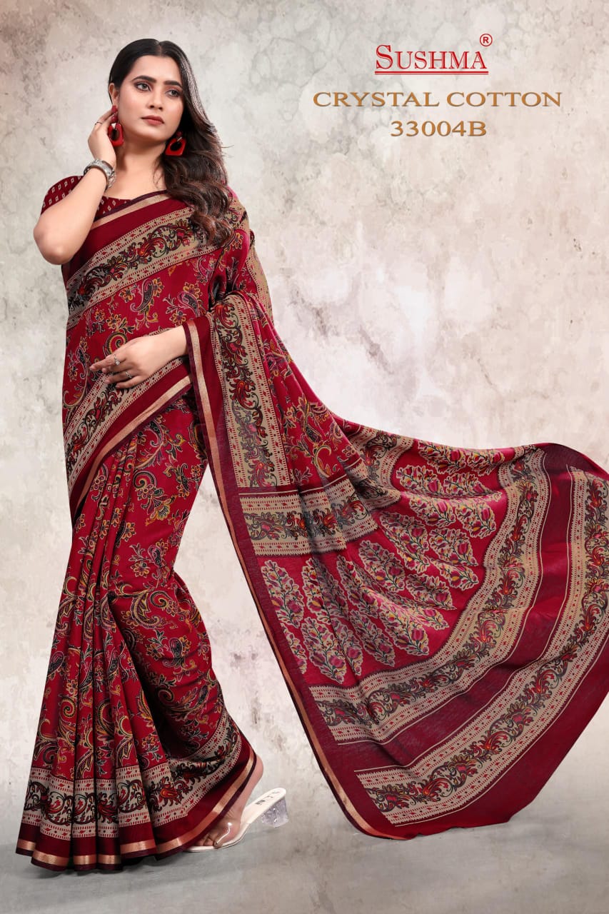 Crystal Cotton Sushma Sarees Manufacturer Ahmedabad