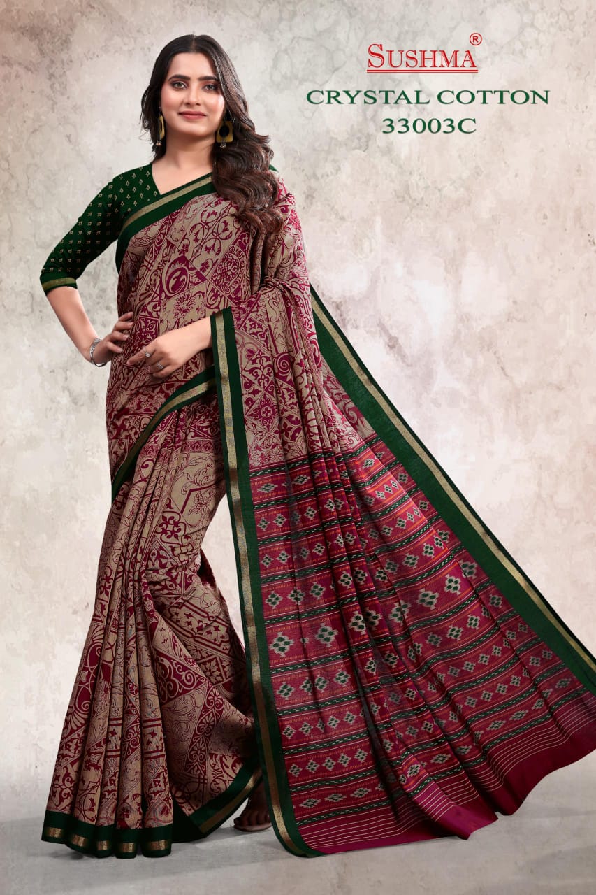 Crystal Cotton Sushma Sarees Manufacturer Ahmedabad