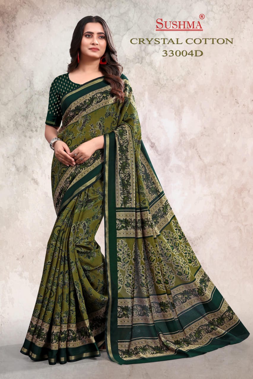 Crystal Cotton Sushma Sarees Manufacturer Ahmedabad