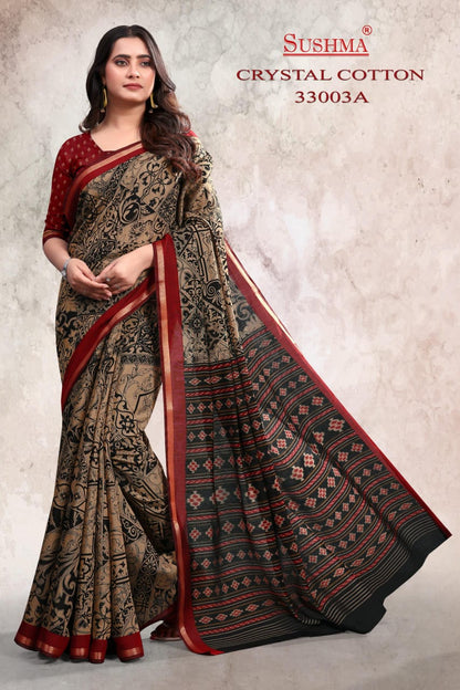 Crystal Cotton Sushma Sarees Manufacturer Ahmedabad
