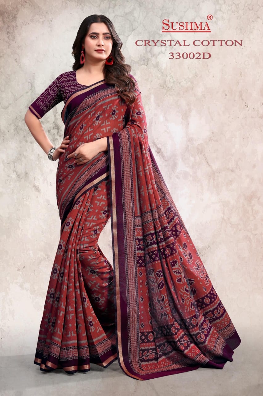 Crystal Cotton Sushma Sarees Manufacturer Ahmedabad