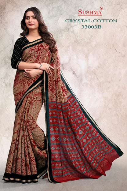 Crystal Cotton Sushma Sarees Manufacturer Ahmedabad