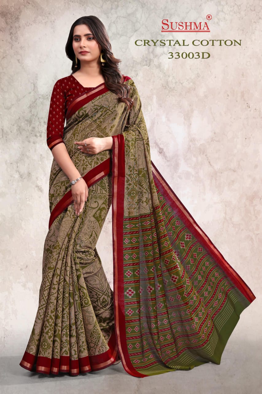 Crystal Cotton Sushma Sarees Manufacturer Ahmedabad