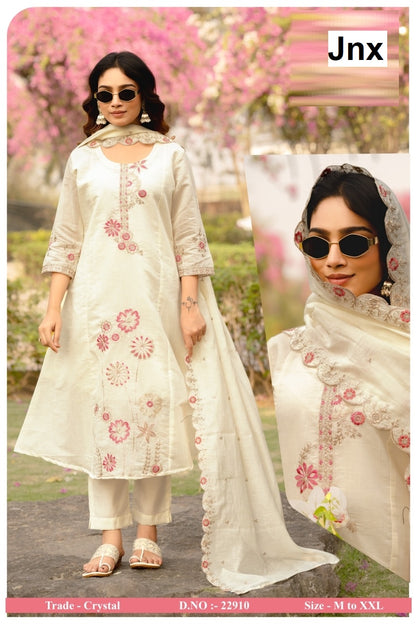 Crystal Jnx Mul Chanderi Readymade Anarkali Suits Wholesaler India