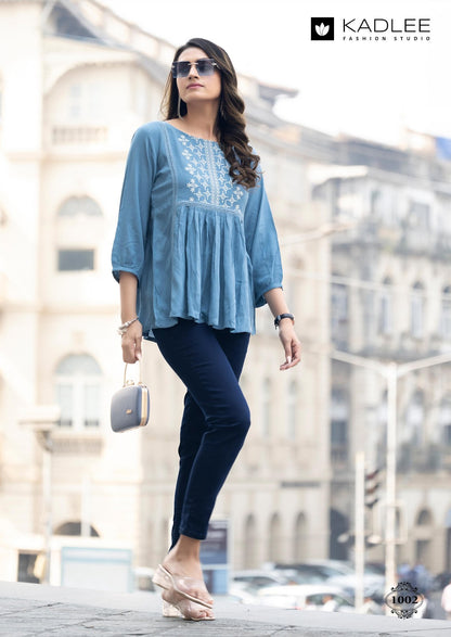 Crystal Kadlee Rayon Fancy Tops Manufacturer India