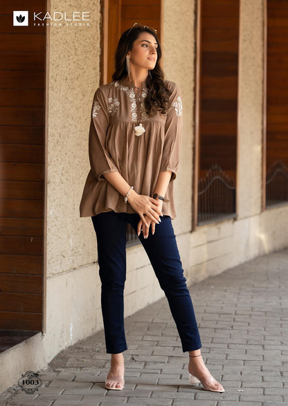 Crystal Kadlee Rayon Fancy Tops Manufacturer India