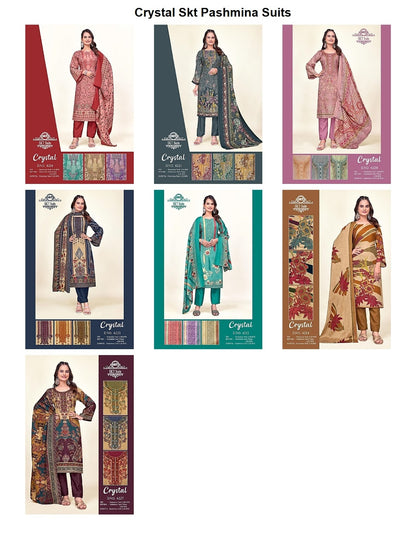 Crystal Skt Twill Pashmina Suits Wholesaler Ahmedabad