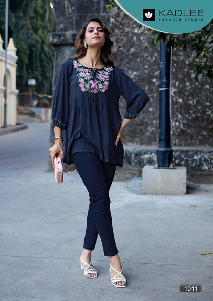 Crystal Vol 2 Kadlee Rayon Fancy Tops Supplier Ahmedabad