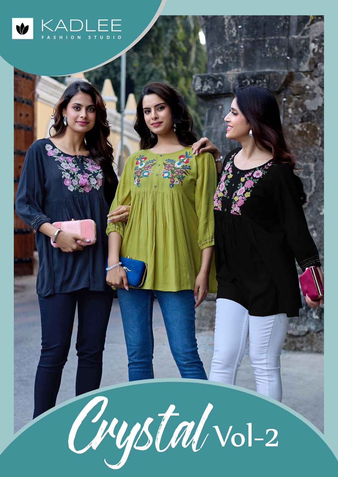 Crystal Vol 2 Kadlee Rayon Fancy Tops Supplier Ahmedabad