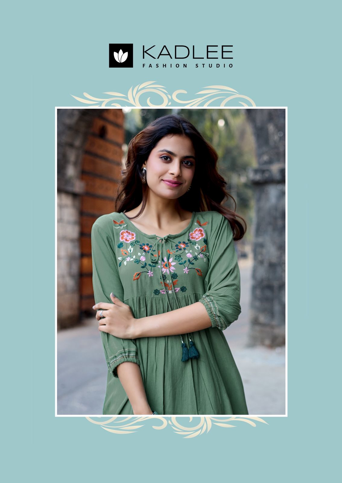 Crystal Vol 2 Kadlee Rayon Fancy Tops Supplier Ahmedabad