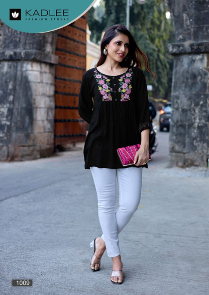 Crystal Vol 2 Kadlee Rayon Fancy Tops Supplier Ahmedabad