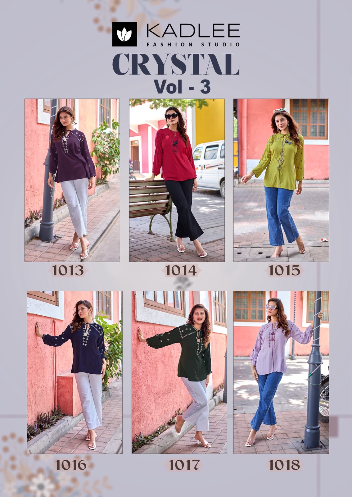 Crystal Vol 3 Kadlee Rayon Fancy Tops Wholesale