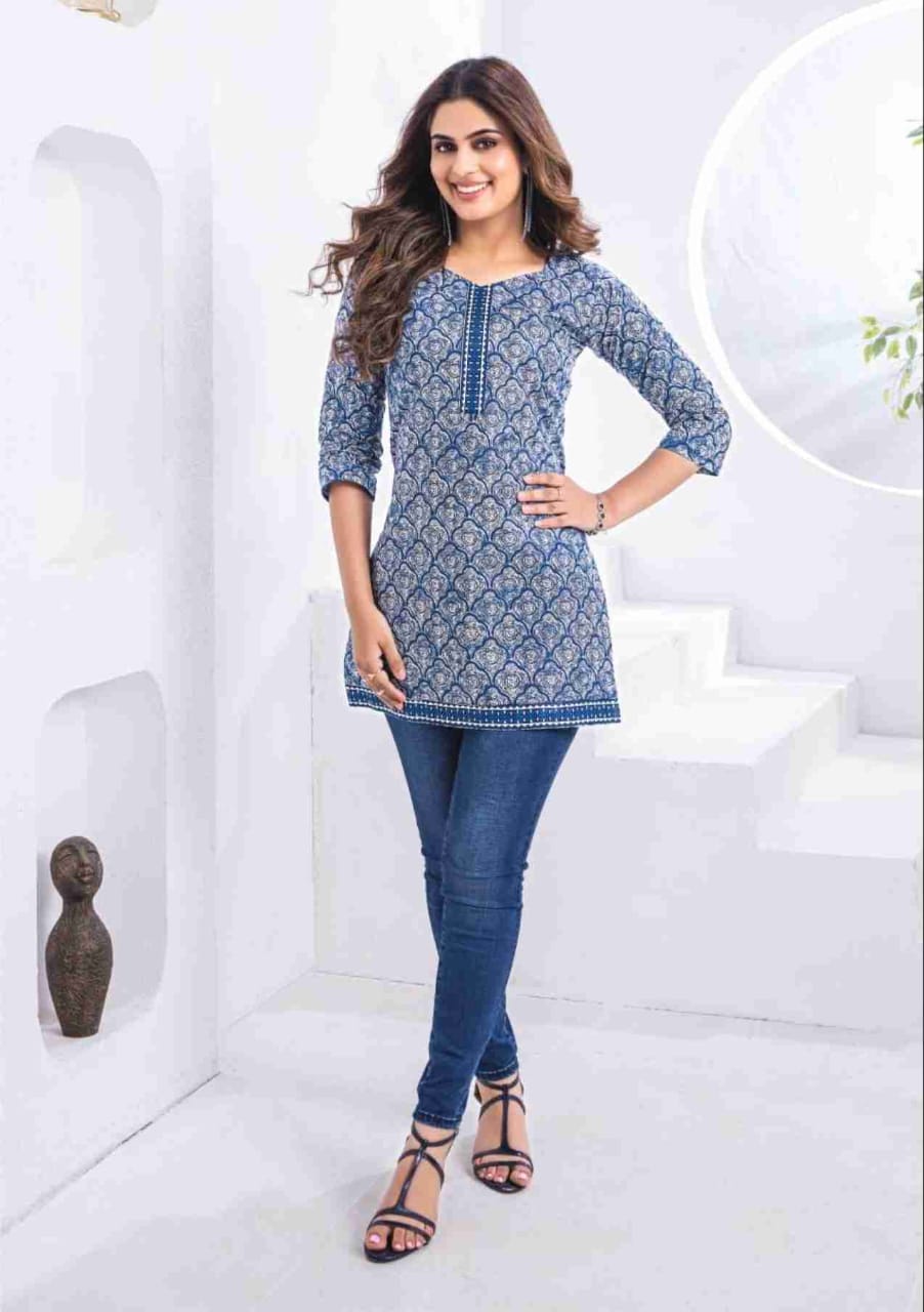 Crystal Vol 3 Mayur Creation Poplin Cotton Short Kurtis Exporter India
