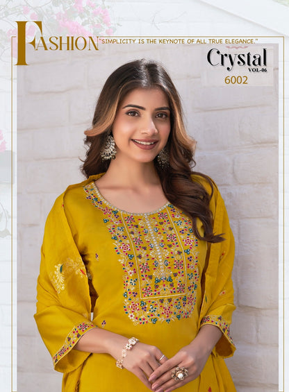 Crystal Vol 6 Radhika Lifestyle Roman Silk Readymade Suits Exporter Ahmedabad