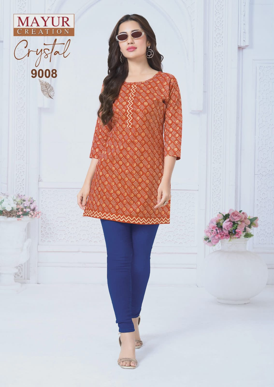 Crystal Vol 9 Mayur Creation Poplin Cotton Short Kurtis Wholesaler Ahmedabad