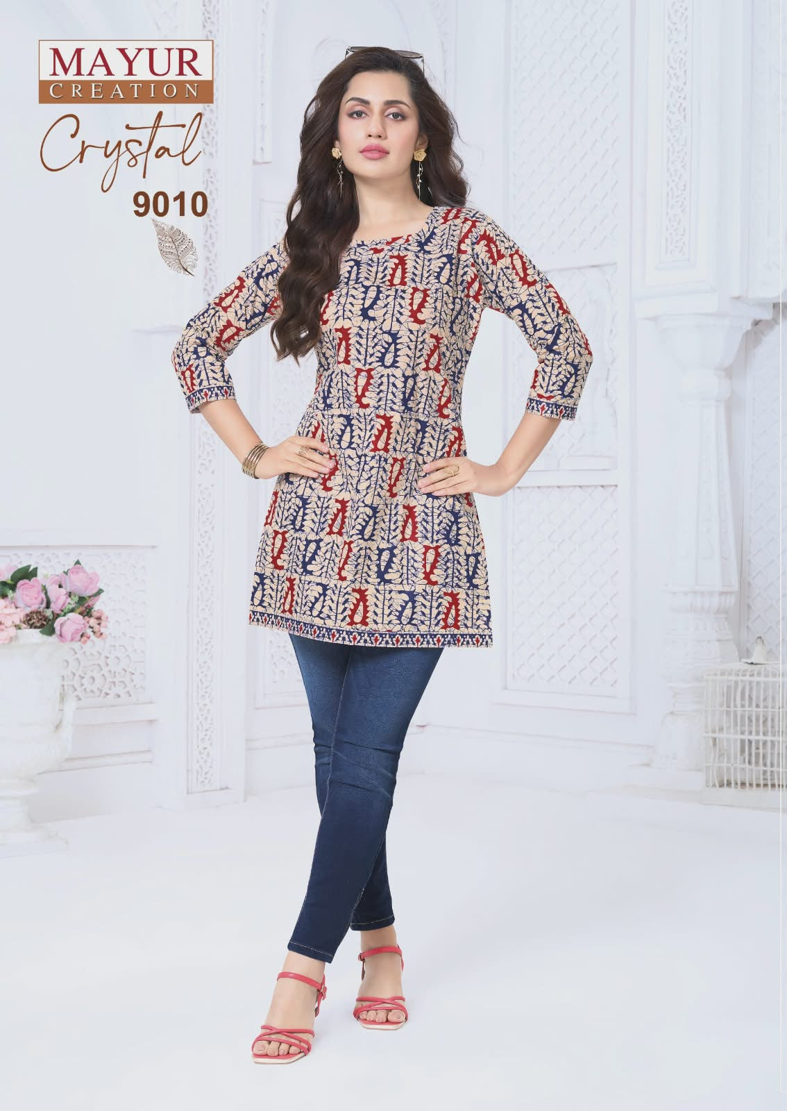 Crystal Vol 9 Mayur Creation Poplin Cotton Short Kurtis Wholesaler Ahmedabad