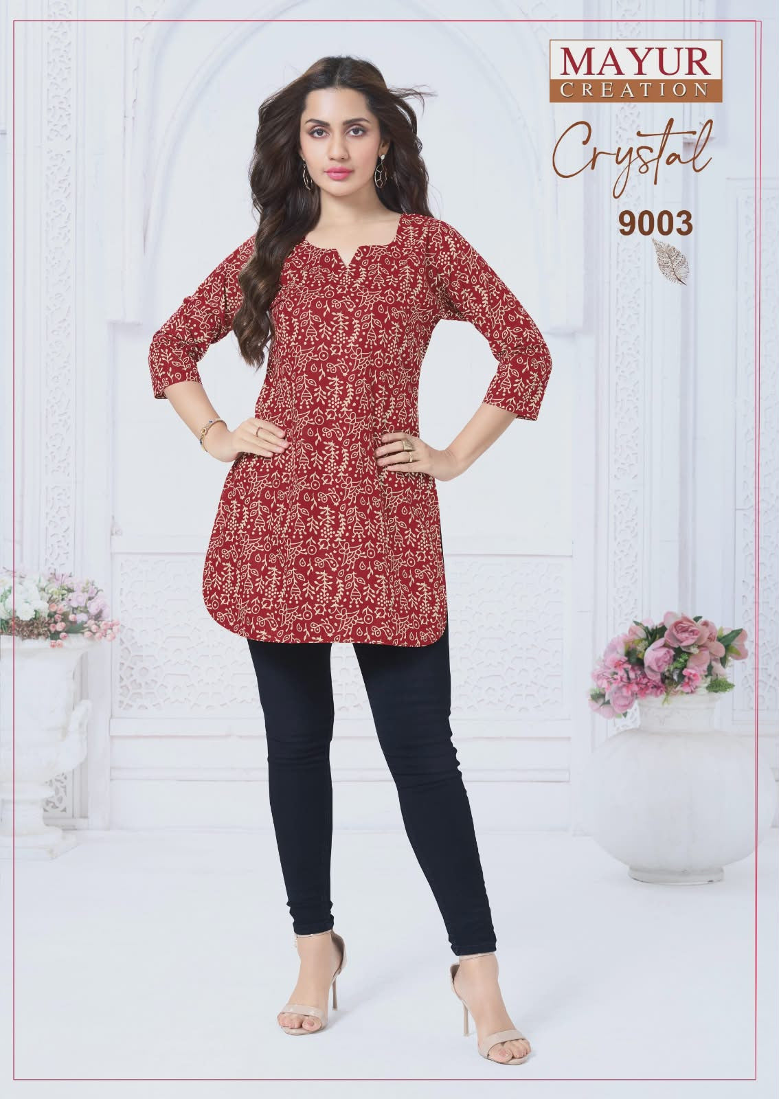 Crystal Vol 9 Mayur Creation Poplin Cotton Short Kurtis Wholesaler Ahmedabad
