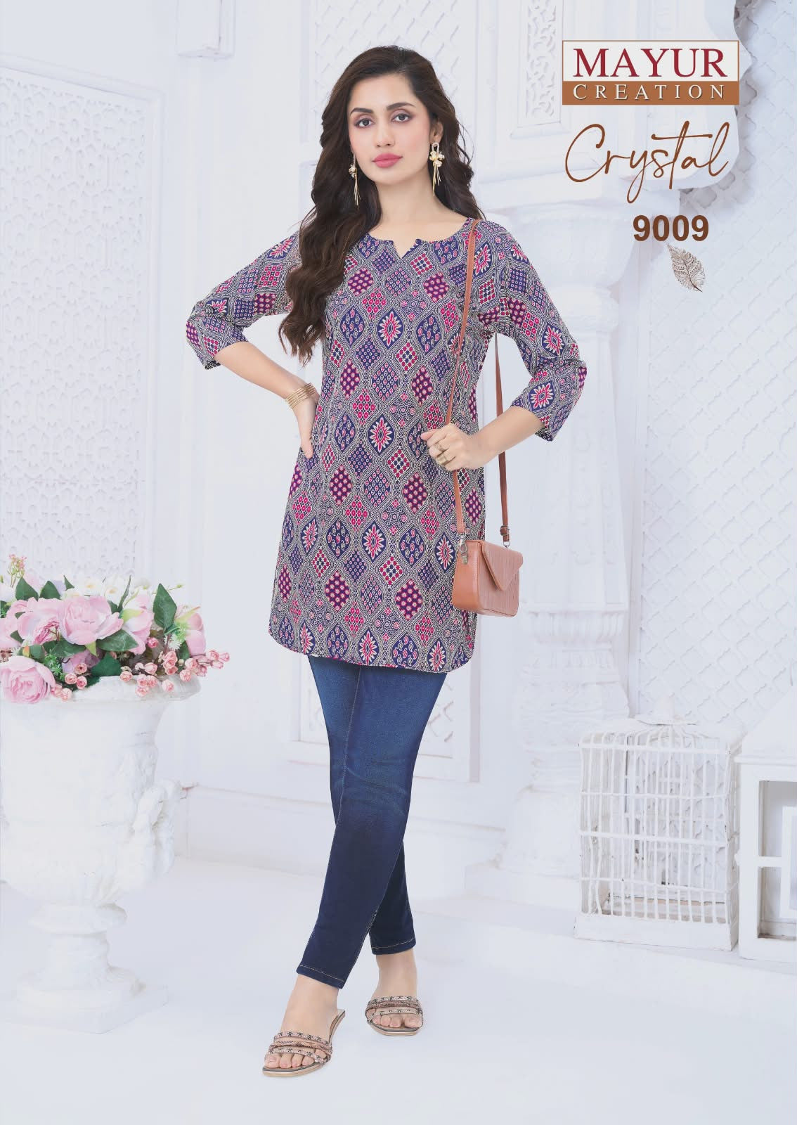 Crystal Vol 9 Mayur Creation Poplin Cotton Short Kurtis Wholesaler Ahmedabad