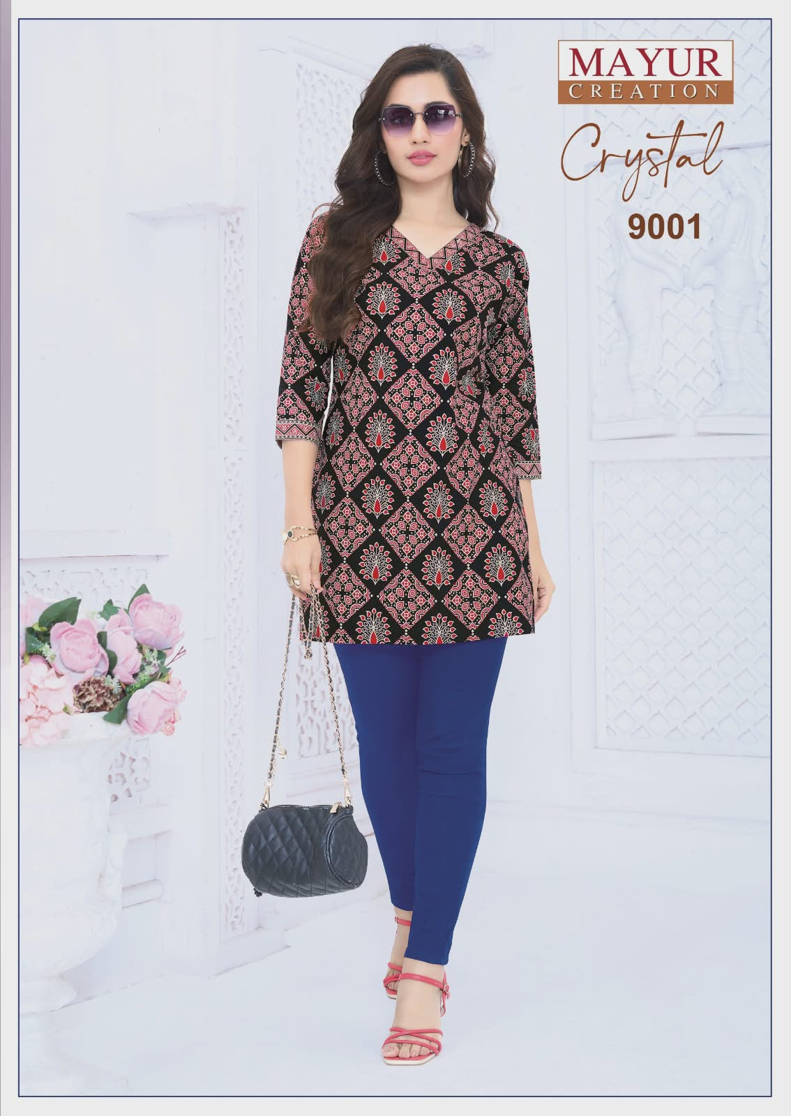 Crystal Vol 9 Mayur Creation Poplin Cotton Short Kurtis Wholesaler Ahmedabad
