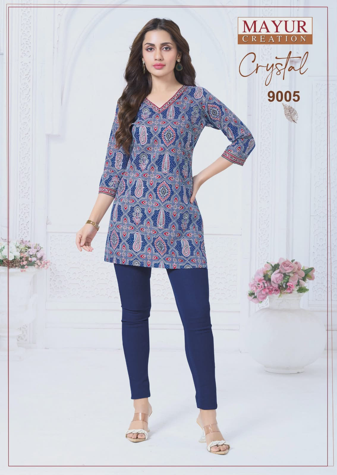 Crystal Vol 9 Mayur Creation Poplin Cotton Short Kurtis Wholesaler Ahmedabad