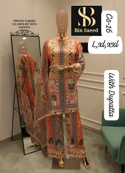 Cs Hit Designs Bin Saeed Satin Pakistani Readymade Suits Wholesale Price