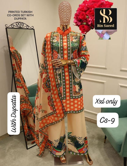Cs Hit Designs Bin Saeed Satin Pakistani Readymade Suits Wholesale Price