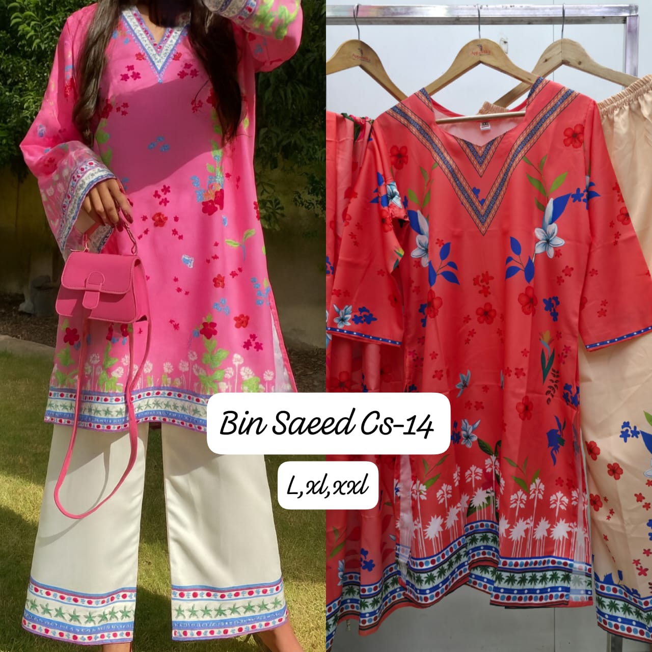 Cs Hit Designs Bin Saeed Satin Pakistani Readymade Suits Wholesale Price