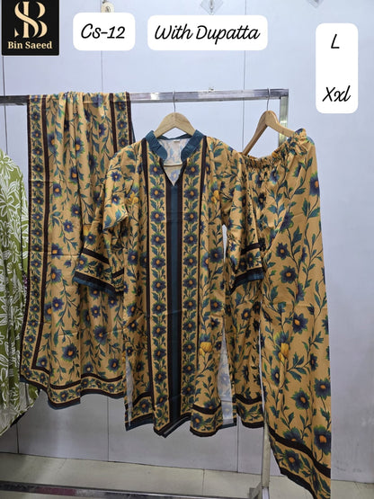Cs Hit Designs Bin Saeed Satin Pakistani Readymade Suits Wholesale Price
