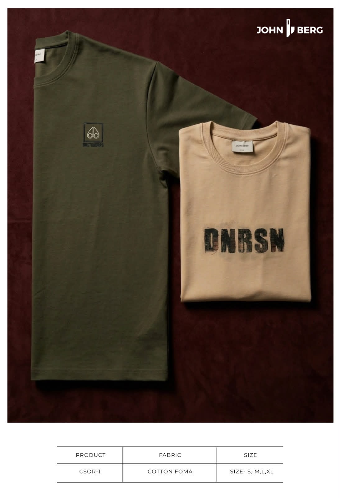 Csor 1 John Berg Cotton Mens Tshirts Exporter Gujarat