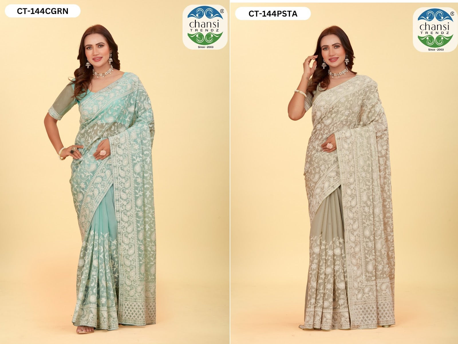 Ct-144 Chansi Trendz Sarees Exporter Ahmedabad