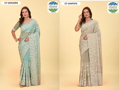 Ct-144 Chansi Trendz Sarees Exporter Ahmedabad