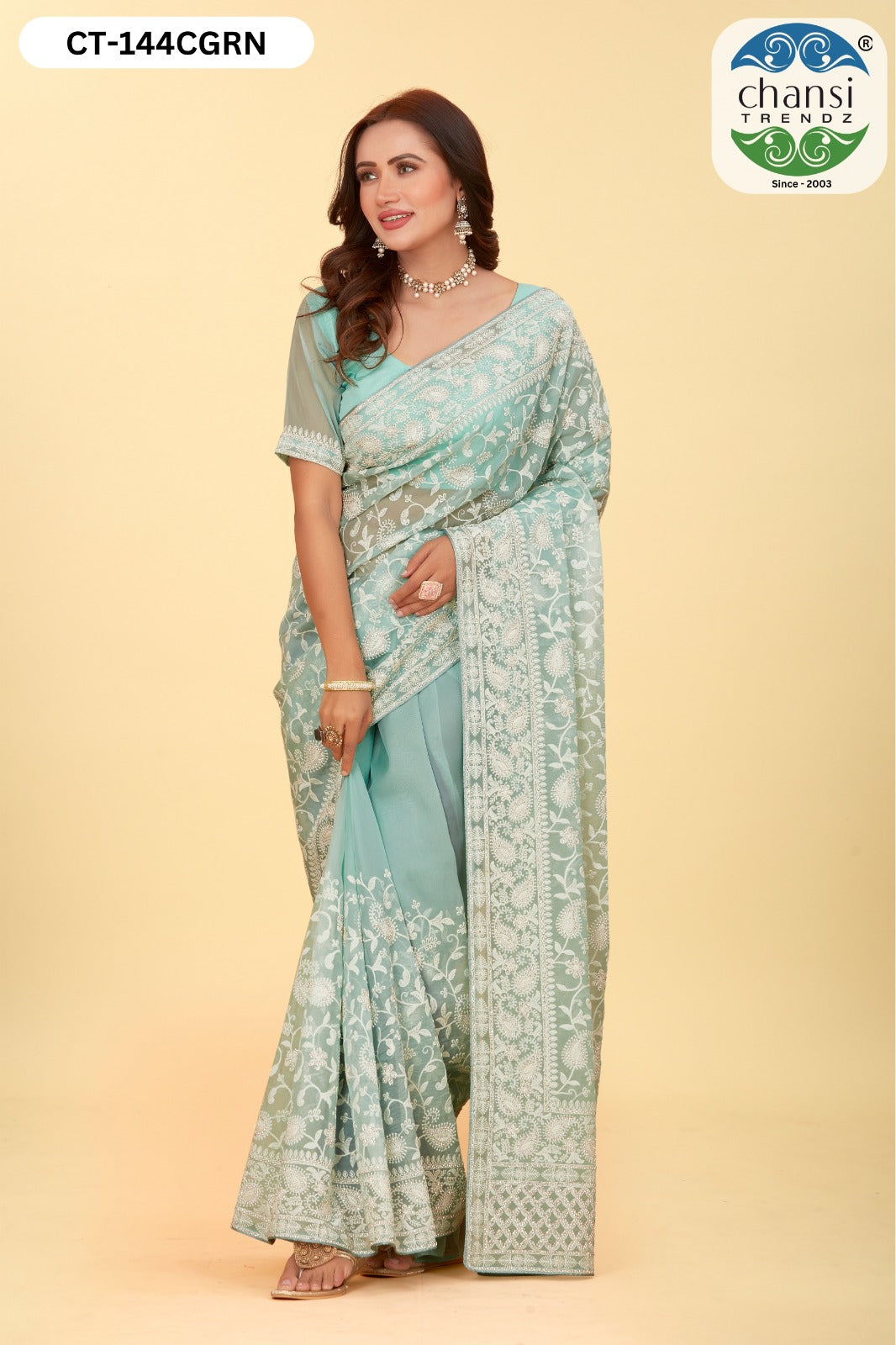 Ct-144 Chansi Trendz Sarees Exporter Ahmedabad