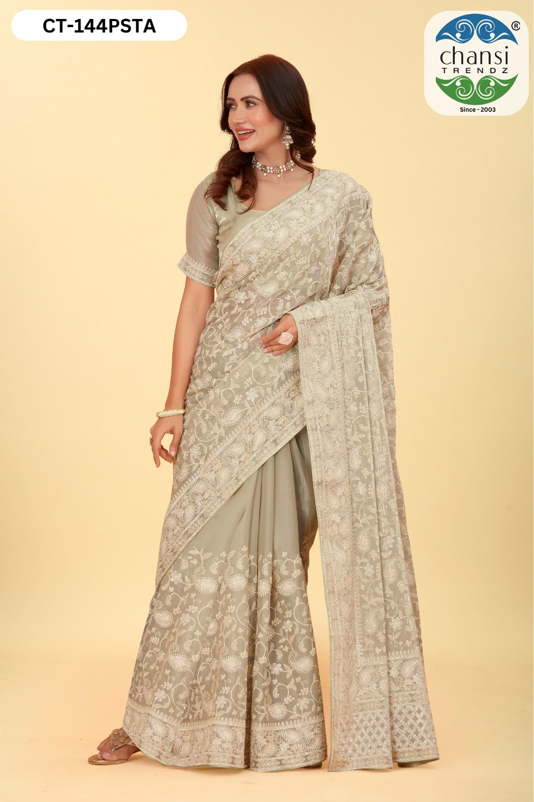 Ct-144 Chansi Trendz Sarees Exporter Ahmedabad