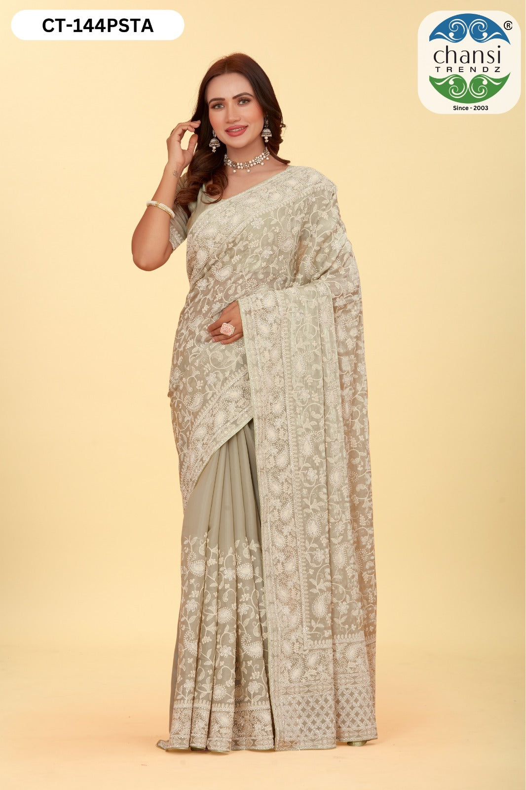 Ct-144 Chansi Trendz Sarees Exporter Ahmedabad