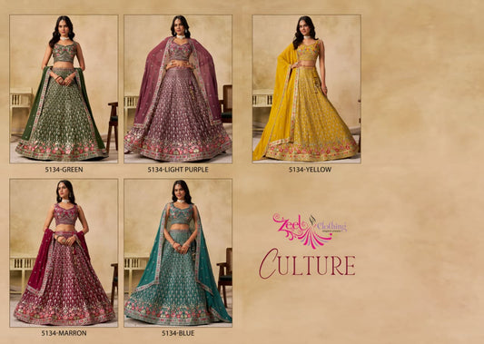 Culture 5134 Zeel Clothing Georgette Lehenga Choli Exporter Gujarat
