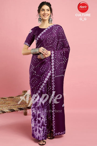 Culture G Apple Crape Sarees Wholesale Rate