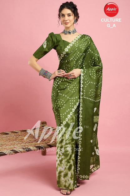 Culture G Apple Crape Sarees Wholesale Rate