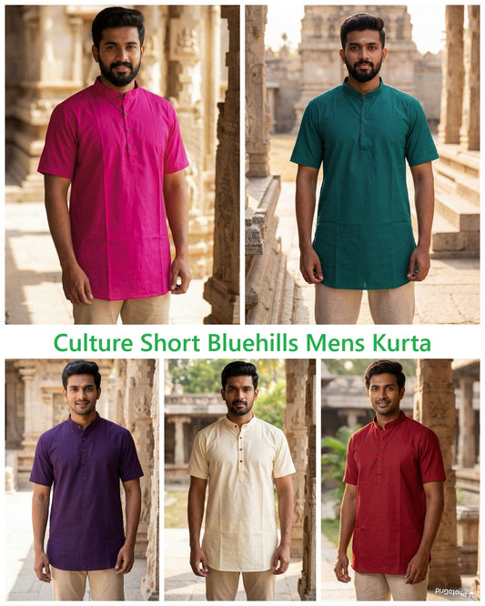 Culture Short Bluehills Silk Mens Kurta Manufacturer Ahmedabad