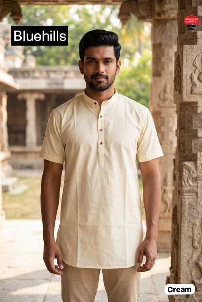 Culture Short Bluehills Silk Mens Kurta Manufacturer Ahmedabad