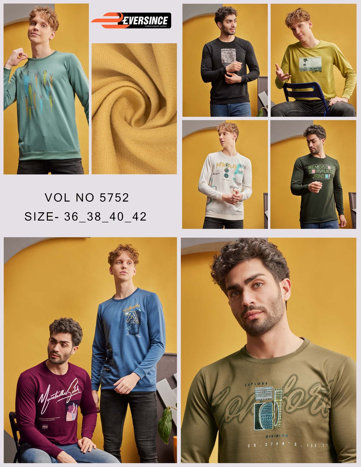 Cup Vol 5752 Eversince Looper Mens Tshirts Wholesale Price