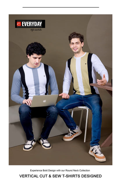 Cut-Sew Style Vol 658 Everyday Cotton Looper Mens Tshirts Manufacturer Ahmedabad