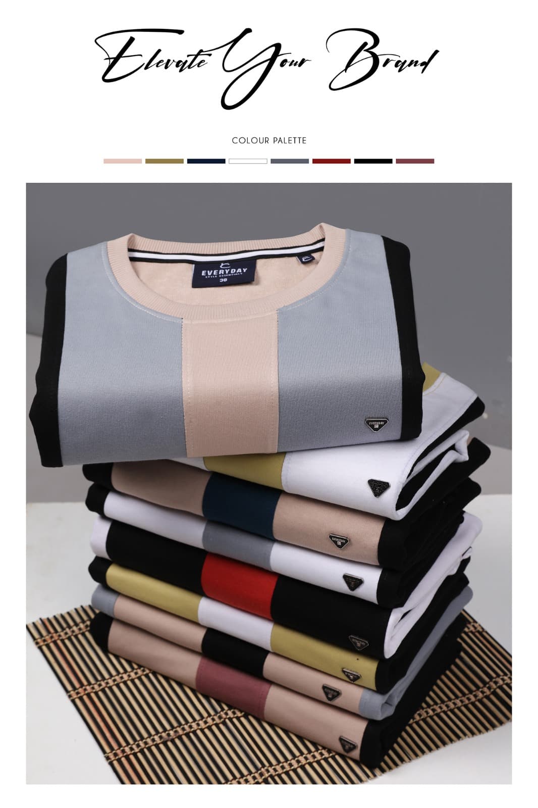 Cut-Sew Style Vol 658 Everyday Cotton Looper Mens Tshirts Manufacturer Ahmedabad