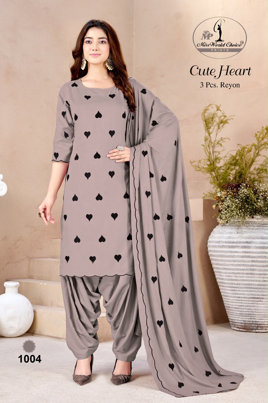 Cute Heart Vol 1 Miss World Choice Rayon Salwar Suits Wholesale Price