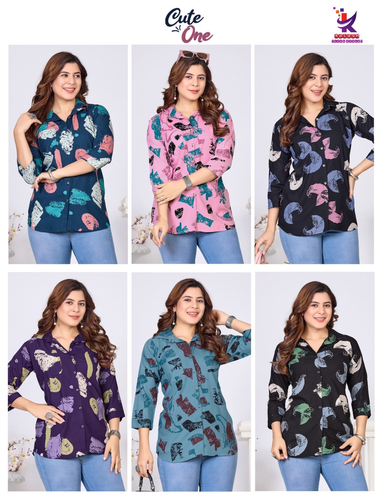 Cute One Plus Size Mlm Kalash Lifestyle Rayon 22Kg Women Shirts Supplier Ahmedabad